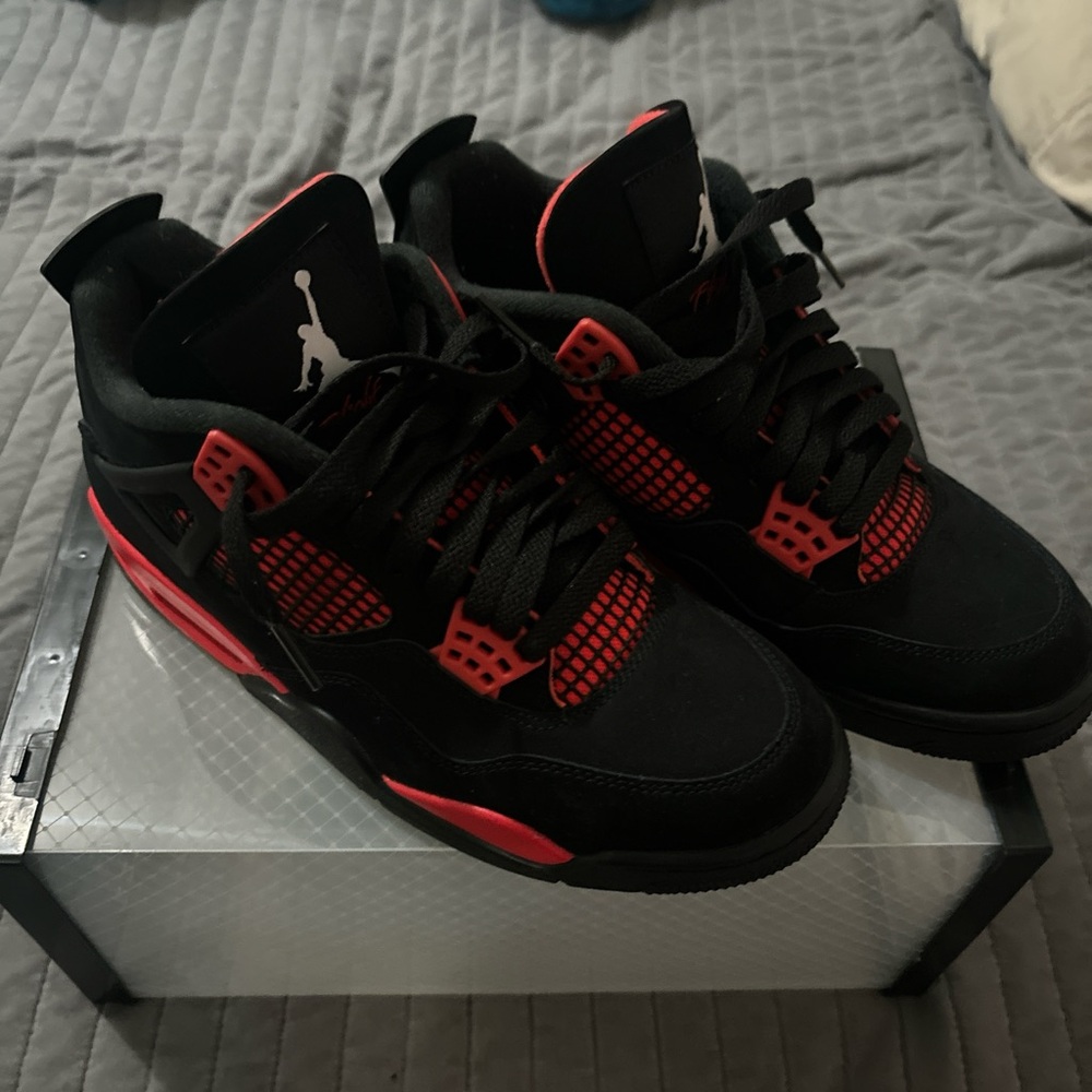 Jordan 4 Fire Red Suede